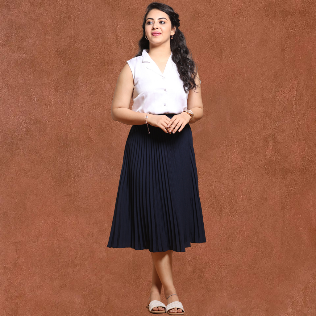 Crystal white shirt top