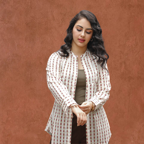 Bean strip shirt cotton top