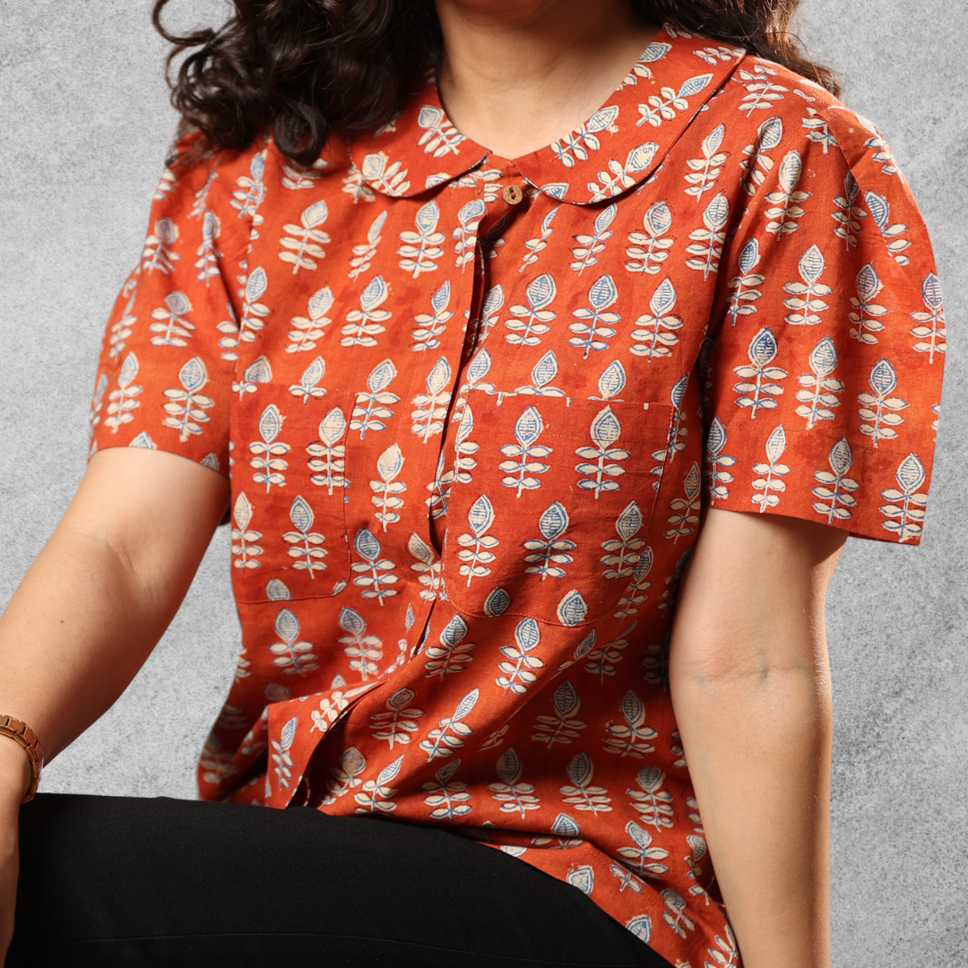 Rustic crust cotton shirt