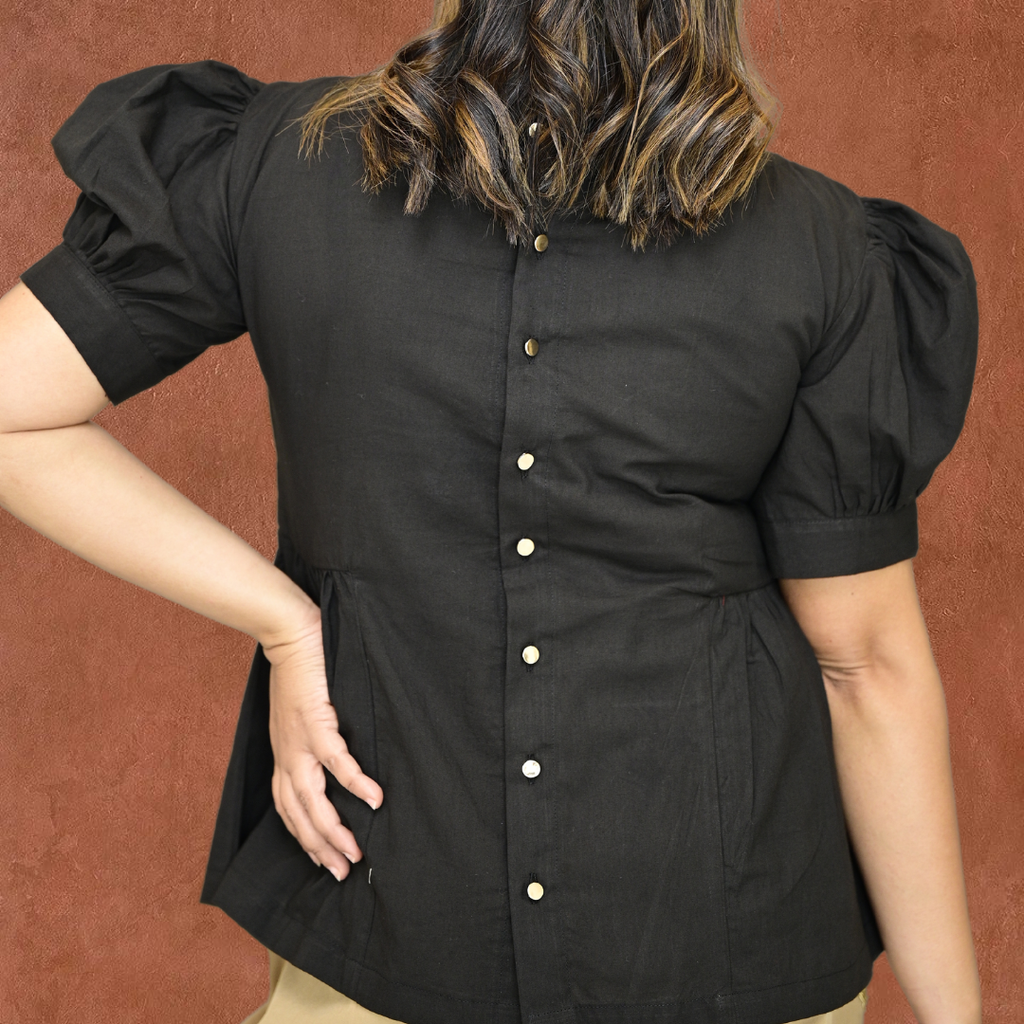 Mid-Night elegance Mul cotton top