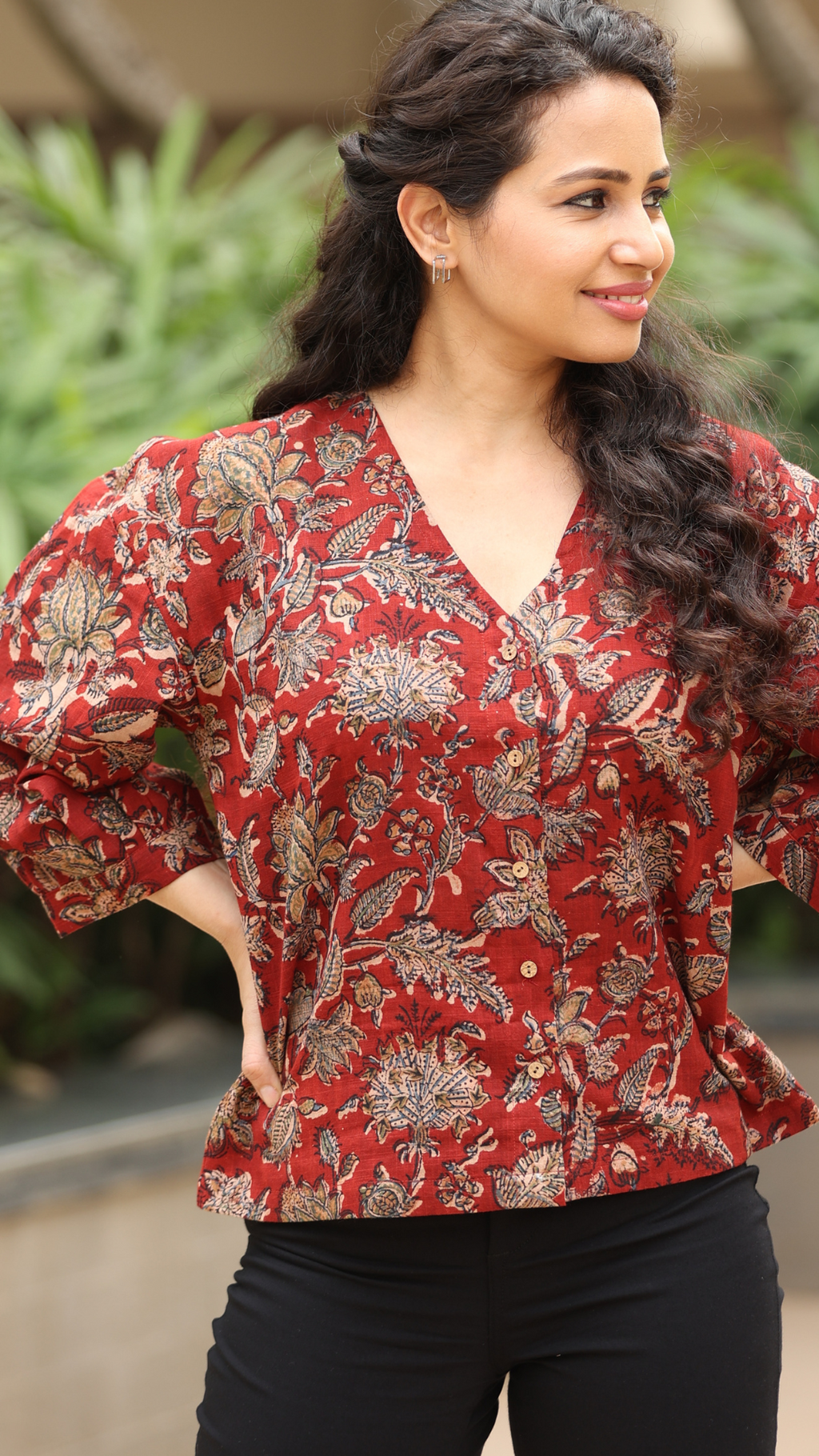 Mighty Maroon cotton shirt