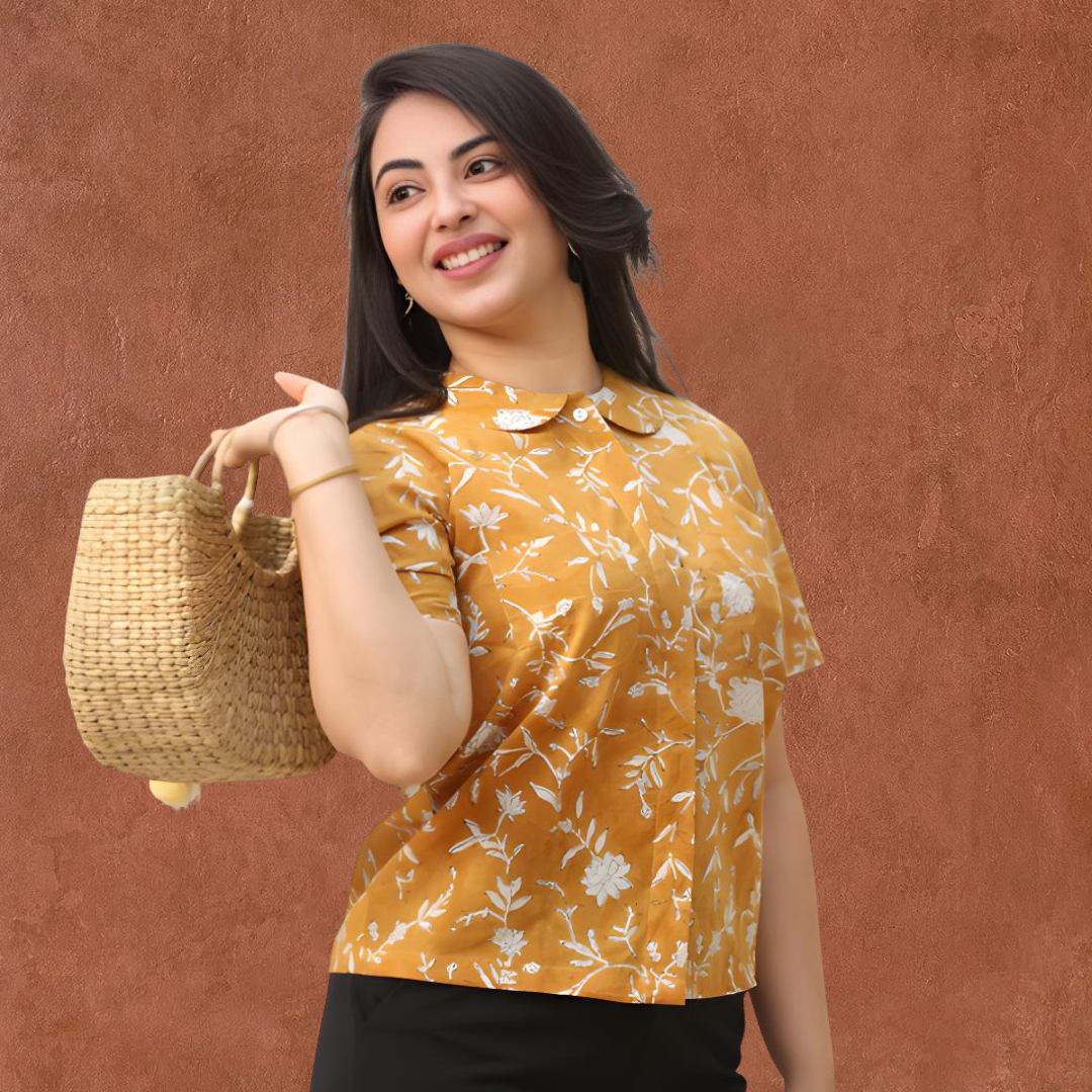 Yellow bee shirt top