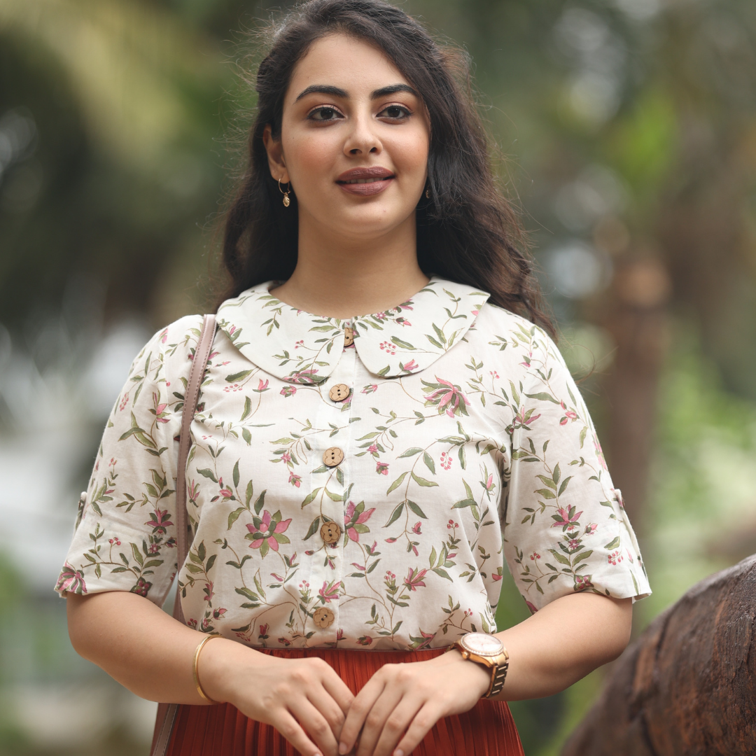 Floral Bliss pure Mul cotton Dress