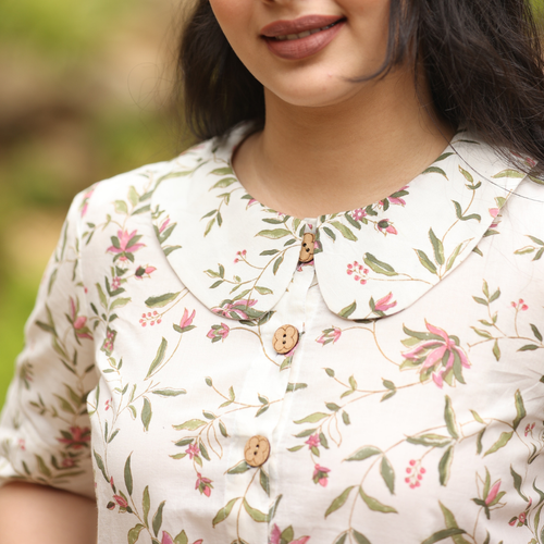 Floral Bliss pure Mul cotton Dress