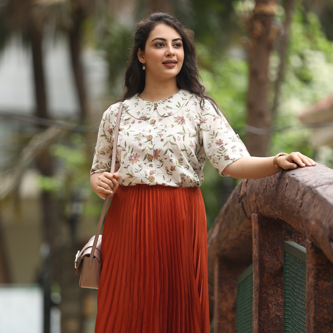 Floral Bliss pure Mul cotton Dress